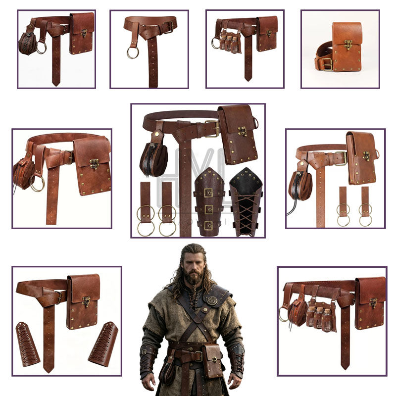 Men Accessories For Party - Mittelalterliches Wikinger-Zubehör-Set Retro Steampunk Kostüm-Requisiten Halloween