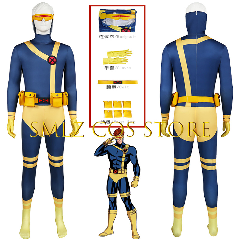 Men'S Accessories Anime - Scott Summers Cosplay Cyclops Kostüm Helden-Männer-Bodysuit