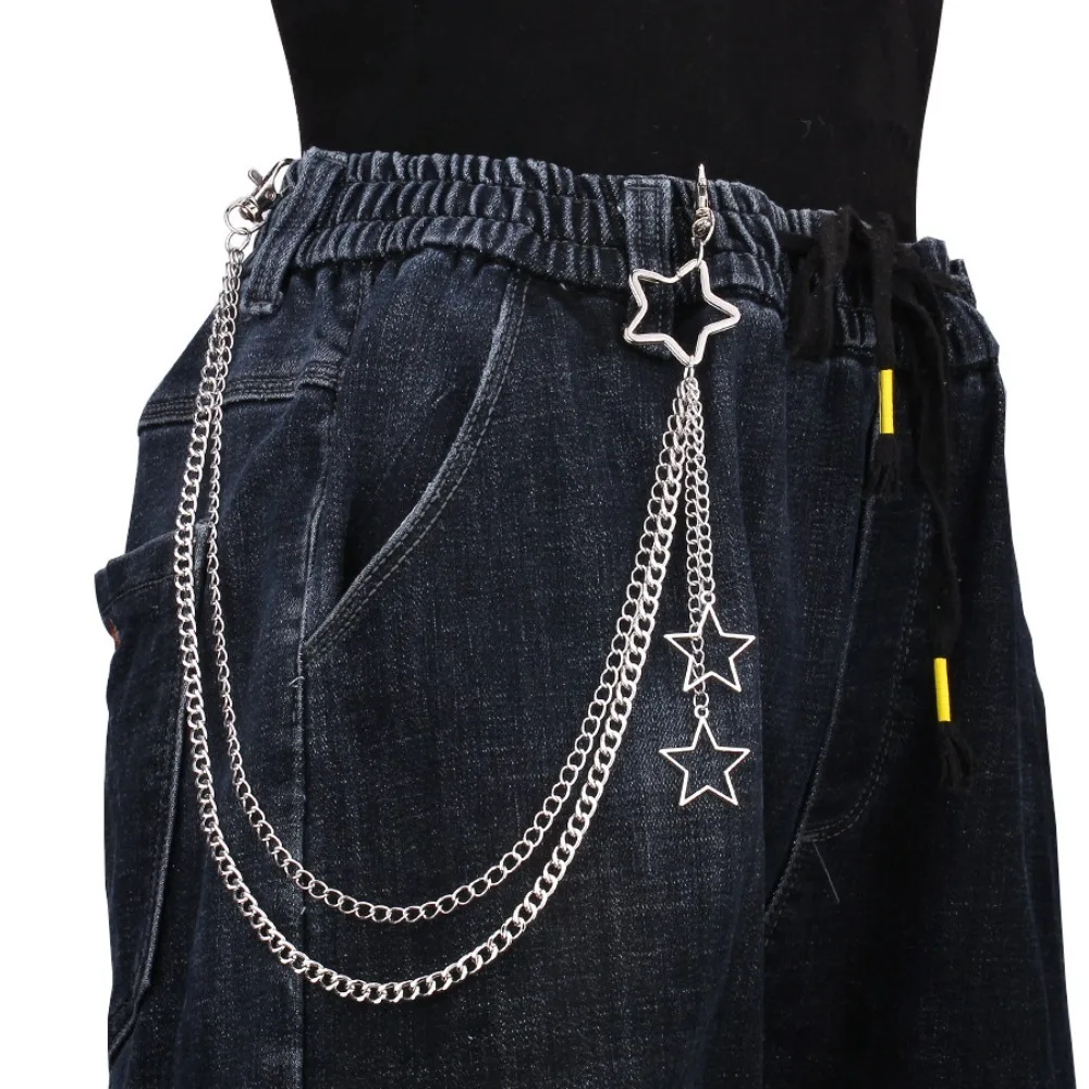 Men Accessories Chain - Charme Silber Farbe Edelstahl Hohl Stern