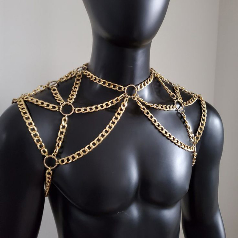 Men Accessories Chain - Punk Männer Schulter Körper Kette Zurück