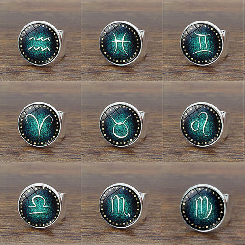 Men'S Accessories Jewelry Sale - Heißer Verkauf 12 Sternbild leuchtender Ring