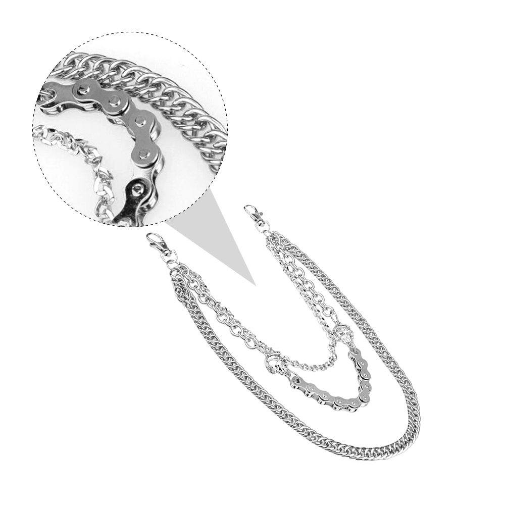 1 Stück silberne Metall-Totenk – Men Accessories Chain Bewertung und Preis