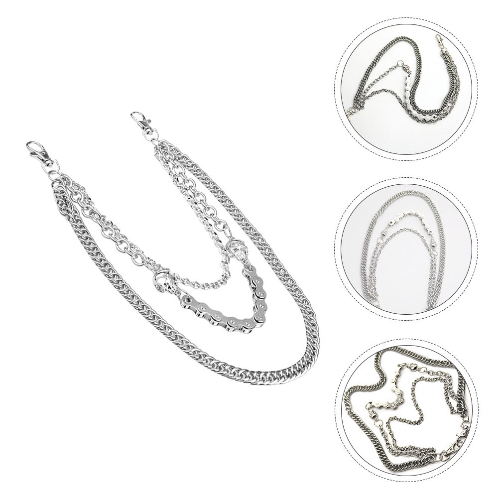 1 Stück silberne Metall-Totenk – Men Accessories Chain Bewertung und Preis