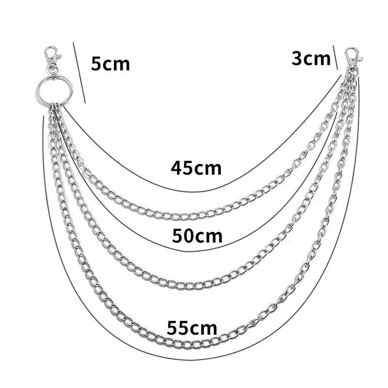 Mehrschichtige Metall-Gürtelke – Men Accessories Chain Bewertung und Preis