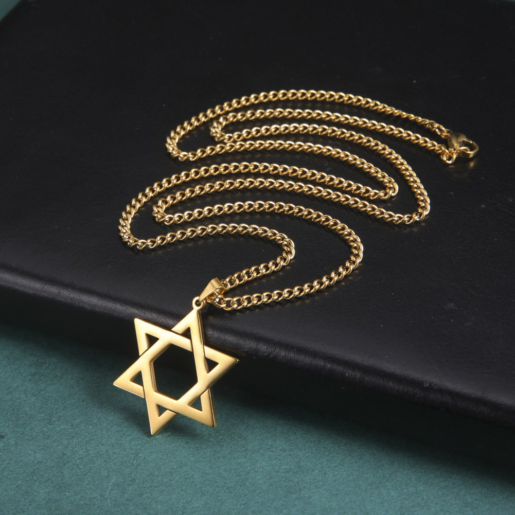 Edelstahl-Davidstern-Anhänger- – Men Accessories Chain Bewertung und Preis