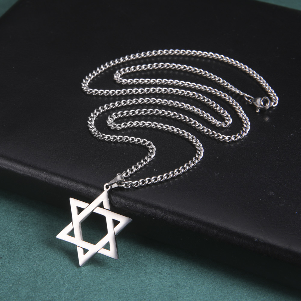 Edelstahl-Davidstern-Anhänger- – Men Accessories Chain Bewertung und Preis